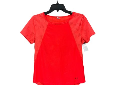 Athletic Top Short Sleeve By Under Armour In Orange, Size: S For Discount