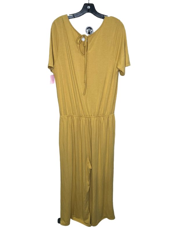 Jumpsuit By Zenana Outfitters In Yellow, Size: 1x For Cheap