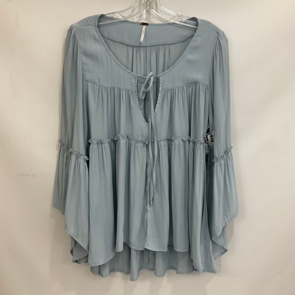 Blue Top Long Sleeve Free People, Size M Sale