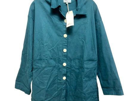 Jacket Shirt By Mien In Teal, Size: M For Sale