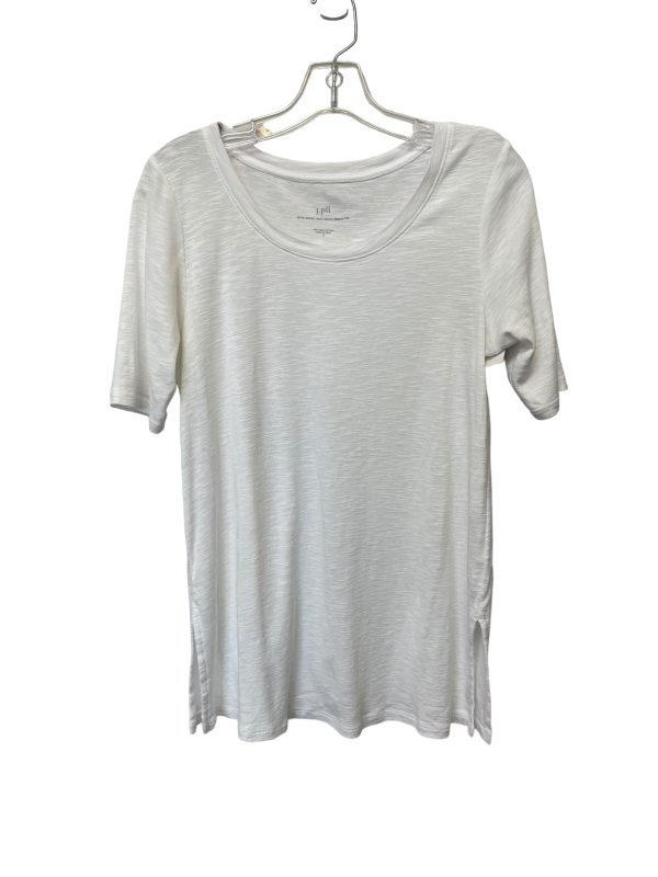 Top Short Sleeve Basic By J. Jill In White, Size: S Online Hot Sale