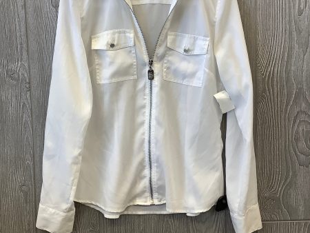 Top Long Sleeve Designer By Michael By Michael Kors In White, Size: S Supply