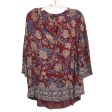 FLORAL PRINT TOP LS by LUCKY BRAND Size:2X For Sale