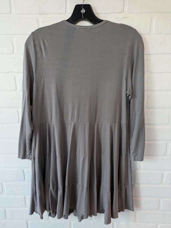 Tunic Long Sleeve By Clothes Mentor In Grey, Size: S Hot on Sale