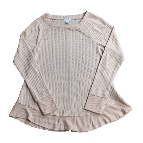 Top Long Sleeve Basic By Love Fire In Light Pink, Size: Xs on Sale