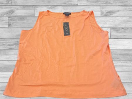 Top Sleeveless By Jones New York In Orange, Size: 1x Cheap