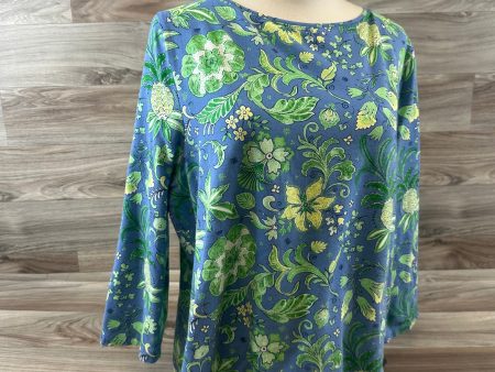 Top Short Sleeve By Clothes Mentor In Blue & Green, Size: Xl Supply