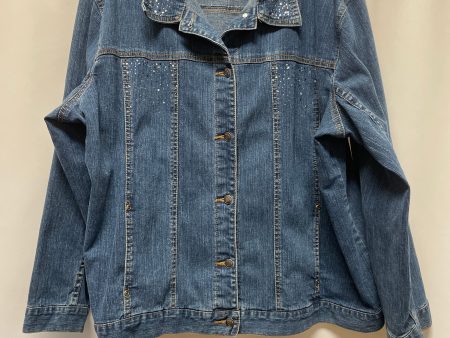 Jacket Denim By Clothes Mentor In Blue Denim, Size: 2x For Sale