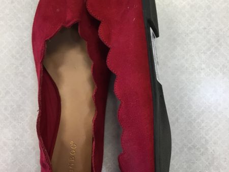 Shoes Flats By Bamboo In Red, Size: 9 For Discount