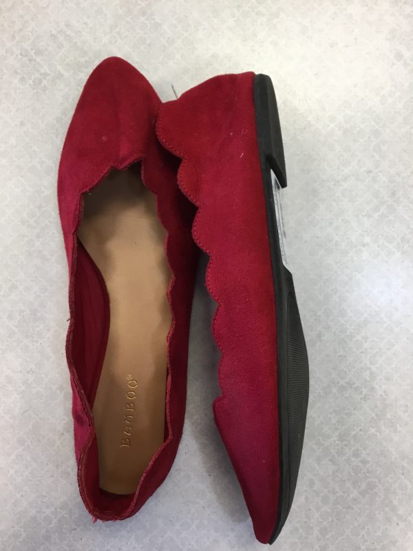 Shoes Flats By Bamboo In Red, Size: 9 For Discount