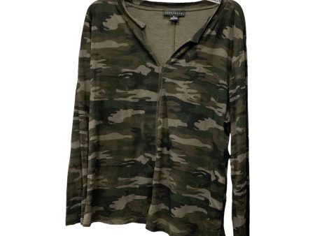 Top Long Sleeve Basic By Sanctuary In Camouflage Print, Size: 1x on Sale