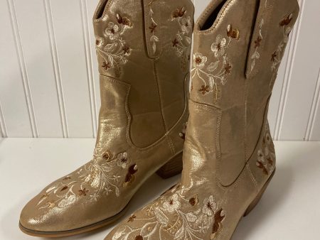 Boots Western By Comfortview In Gold, Size: 8.5 Hot on Sale