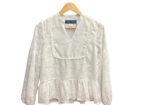 Top Long Sleeve By Blue Rain In White, Size: Xs Online now