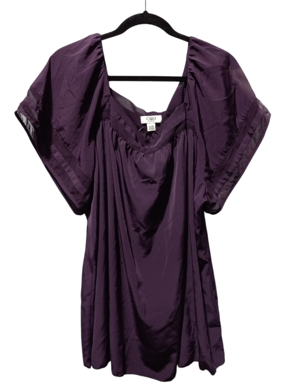 Blouse Short Sleeve By Cato In Purple, Size: 3x Online