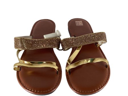 Sandals Flats By Clothes Mentor In Brown, Size: 9.5 Online