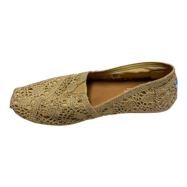 Shoes Flats By Toms In Gold, Size: 9 Online Sale