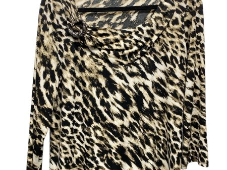 Blouse 3 4 Sleeve By Dana Buchman In Animal Print, Size: L Hot on Sale