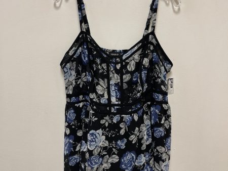 Top Sleeveless By Torrid In Black & Blue, Size: 2x Fashion