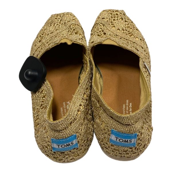 Shoes Flats By Toms In Gold, Size: 9 Online Sale