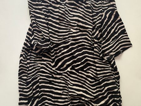 Blouse Short Sleeve By H&m In Striped, Size: 10 Online