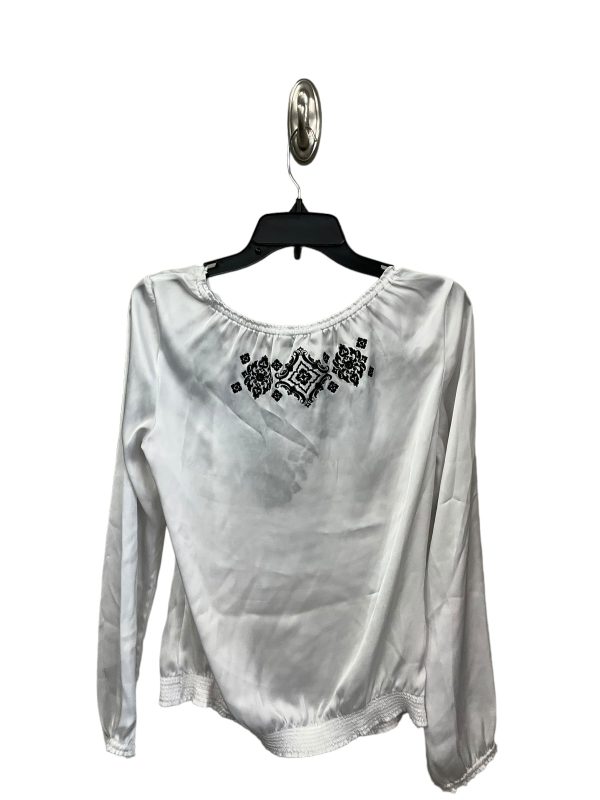 Blouse Long Sleeve By White House Black Market In White, Size: S Online Sale