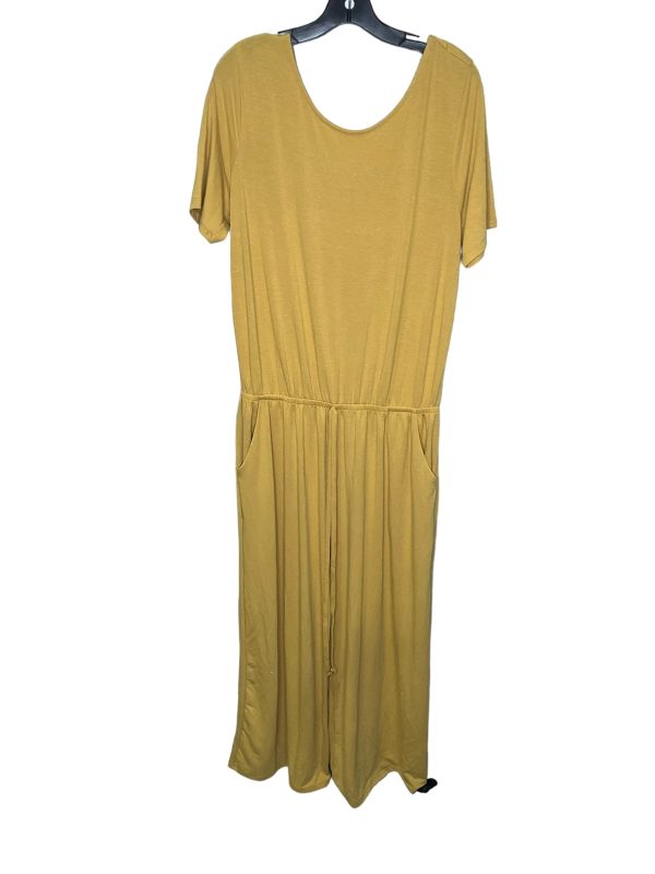 Jumpsuit By Zenana Outfitters In Yellow, Size: 1x For Cheap