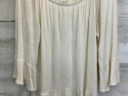 Top 3 4 Sleeve By Old Navy In Cream, Size: M Online Hot Sale