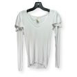 On Rewind Soft Stretch Ruffle Tee Top We The Free In White, Size S Supply