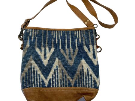 BLUE & BROWN CROSSBODY by MYRA Size:MEDIUM Online now