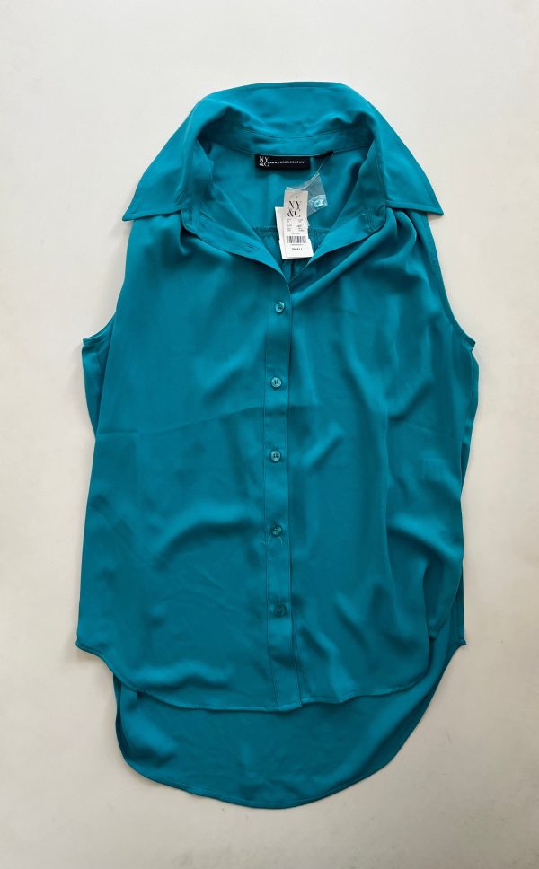 Blouse Sleeveless By New York And Co O In Turquoise, Size: S Supply