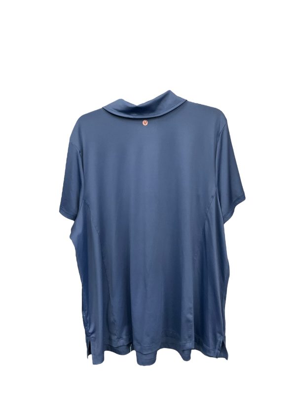 Athletic Top Short Sleeve By Livi Active In Blue, Size: 2x Hot on Sale