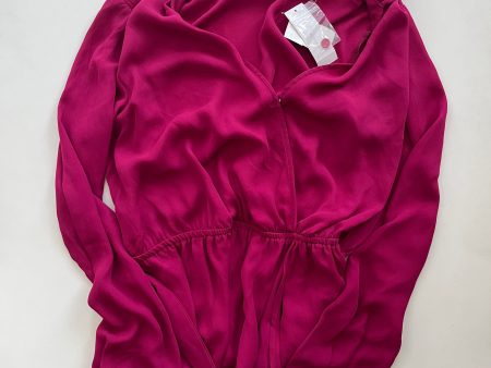 Blouse Long Sleeve By New York And Co O In Wine, Size: S For Discount