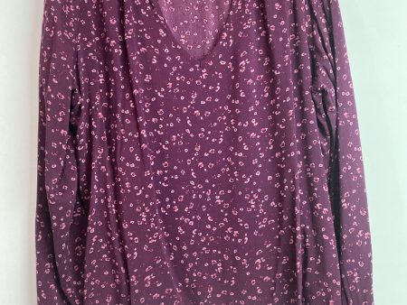 Top Long Sleeve By Anthropologie In Purple, Size: Xl For Sale