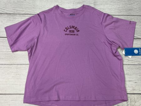 Athletic Top Short Sleeve By Columbia In Purple, Size: L Supply